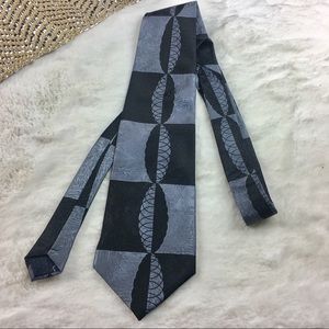 RMZZ black gray Men's Tie Polyester EUC